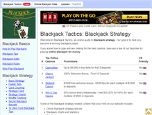 Tablet Screenshot of blackjacktactics.com